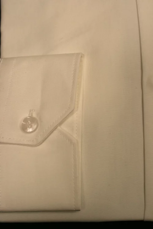 Chemise Manches Longues Ville Pop Unie Blanc – Image 2