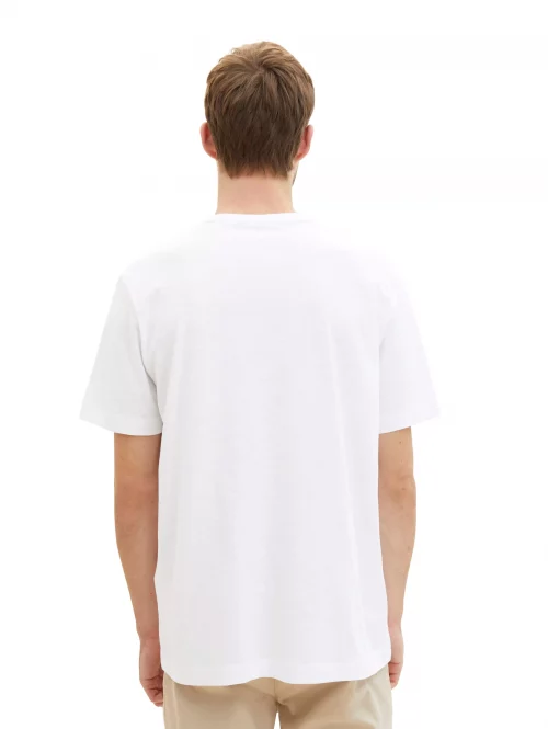 T-shirt Manches Courtes Flamme Logo Rubber Blanc – Image 3