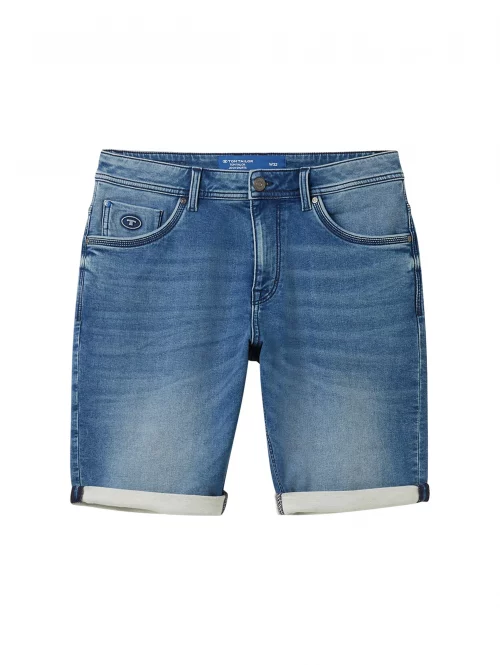 Pantalon Bermuda  Knit Denim Bleu Moyen