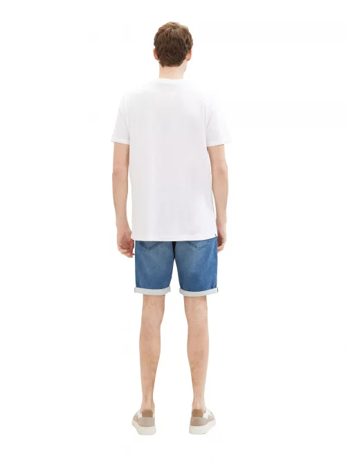 Pantalon Bermuda  Knit Denim Bleu Moyen – Image 4