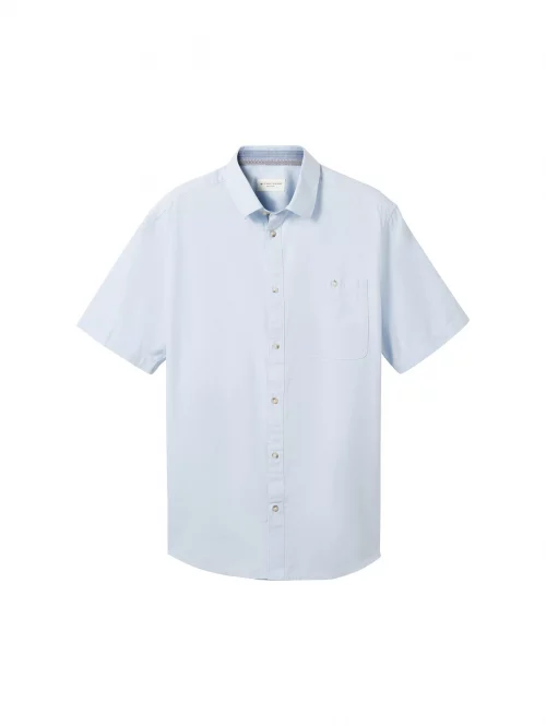 Chemise Manches Courtes Sport Chevron Fondu Bleu Clair