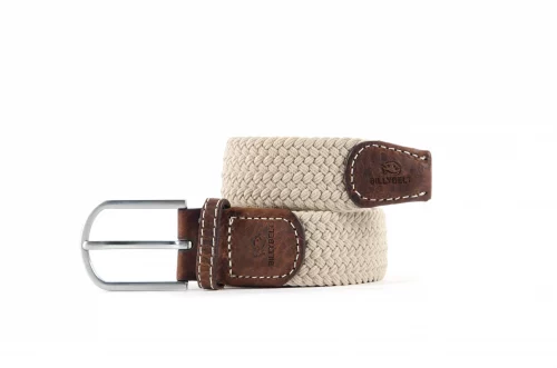 Accessoire Ceinture Tressee Unie Beige Clair