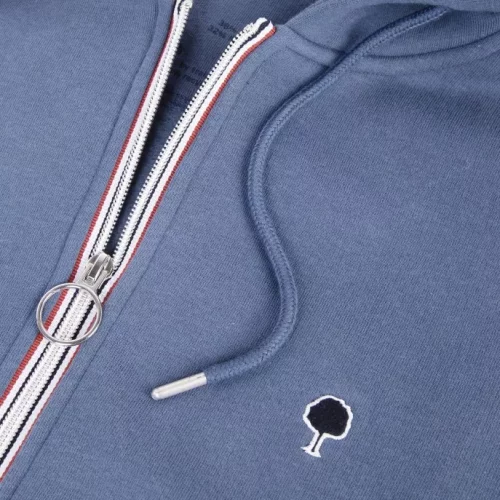Gilet Manches Longues Molleton Zip Bleu Moyen – Image 4