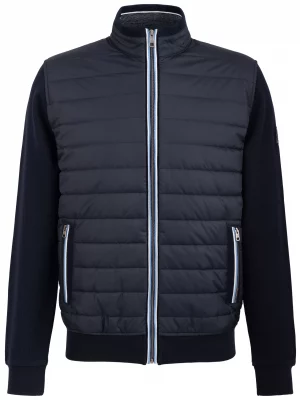 Gilet Manches Longues Bi-matiere Bleu Fonce