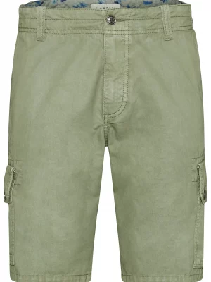 Pantalon Bermuda  Cargo Uni Kaki Fonce