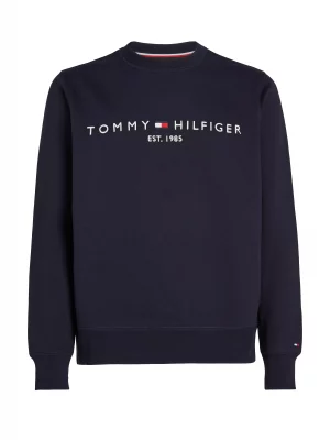 Pull Sweat  Logo Col Rond Bleu Fonce