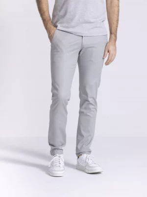 Pantalon Sport Broken Twill Lyocell Gris Clair