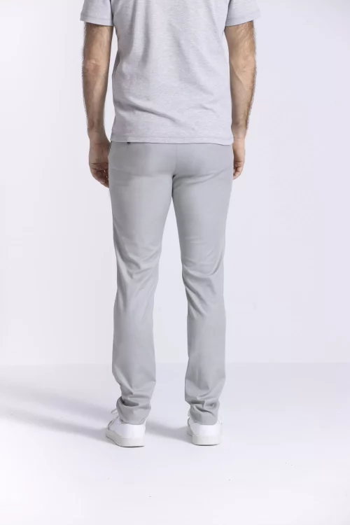 Pantalon Sport Broken Twill Lyocell Gris Clair – Image 2