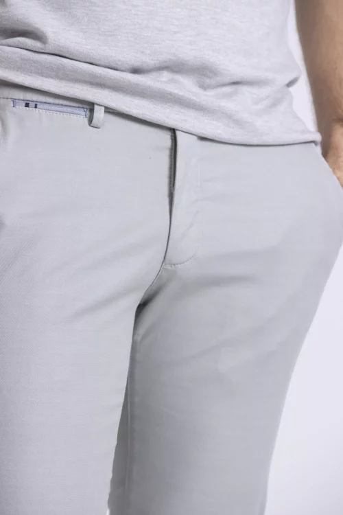Pantalon Sport Broken Twill Lyocell Gris Clair – Image 3