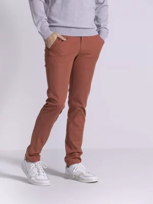 Pantalon Sport Broken Twill Lyocell Rouge Moyen
