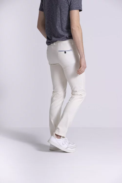 Pantalon Sport Broken Twill Lyocell Beige Clair – Image 2