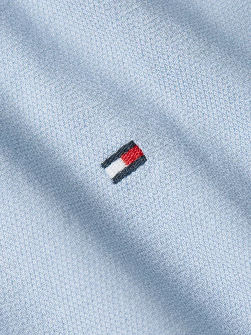 Chemise Manches Longues Sport Dobby Uni Bleu Clair – Image 4