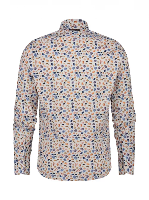 Chemise Manches Longues Sport Coquillages Orange Moyen – Image 2