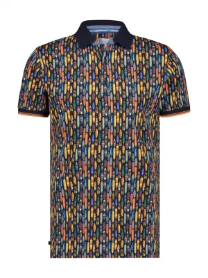Polo Manches Courtes Planche Surf Bleu Fonce