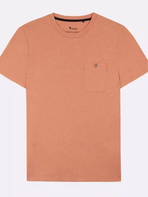 T-shirt Manches Courtes Flamme Poche Orange Moyen