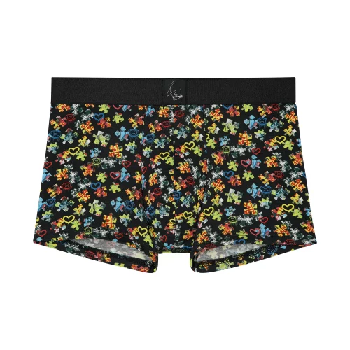 Accessoire Shorty Puzzle St Valentin Noir Moyen