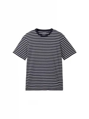 T-shirt Manches Courtes Mariniere Bleu Fonce