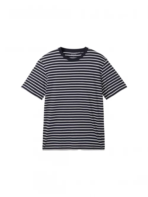 T-shirt Manches Courtes Mariniere Bleu Fonce