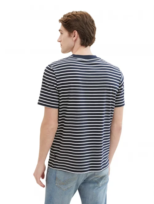 T-shirt Manches Courtes Mariniere Bleu Fonce – Image 2