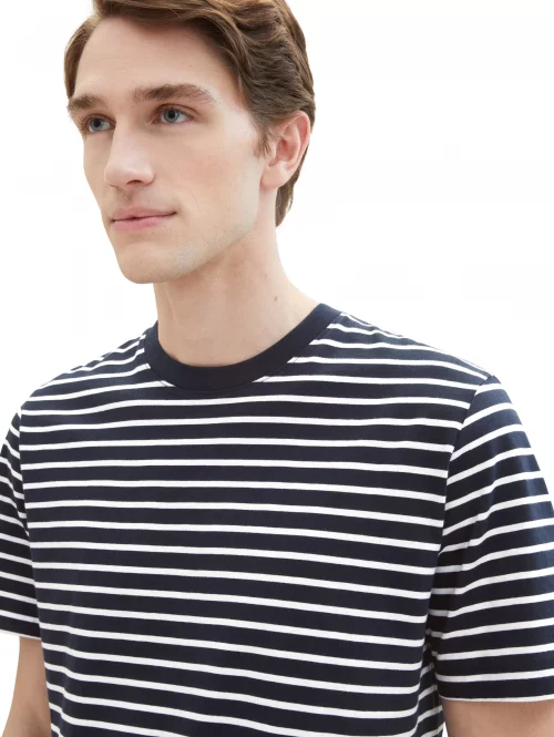 T-shirt Manches Courtes Mariniere Bleu Fonce – Image 3