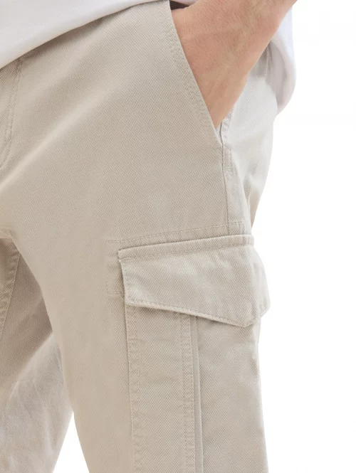 Pantalon Bermuda  Cargo Micro Print Beige Clair – Image 3