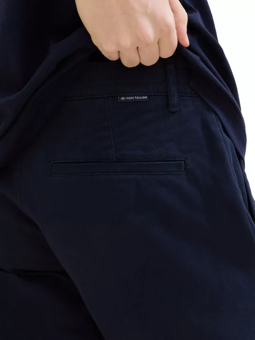 Pantalon Bermuda  Gabardine Stretch Bleu Fonce – Image 3