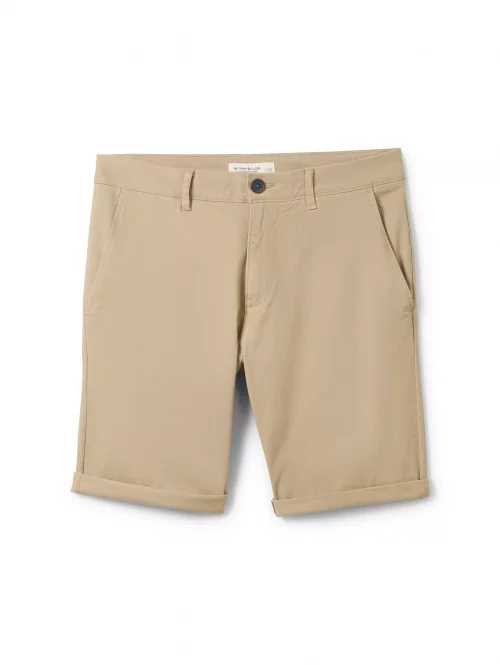 Pantalon Bermuda  Gabardine Stretch Beige Moyen