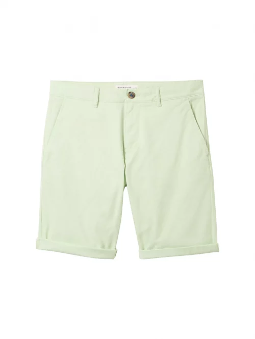 Pantalon Bermuda  Gabardine Stretch Vert Clair