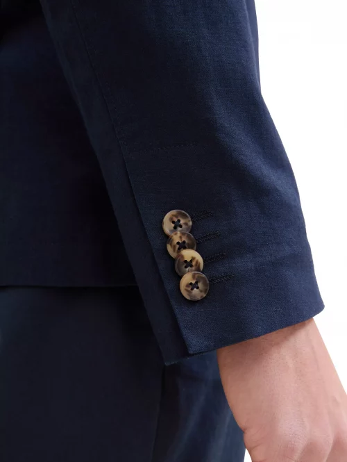Veste Ville Lin Coton 3pp Bleu Fonce – Image 4