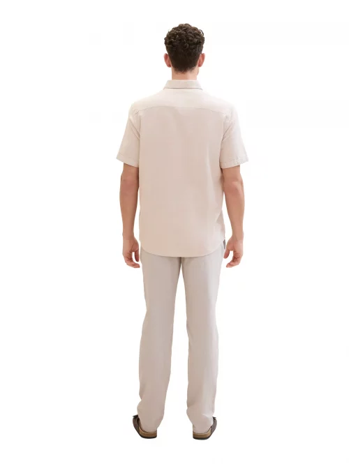 Pantalon Sport Lin Coton Elastique Beige Clair – Image 4