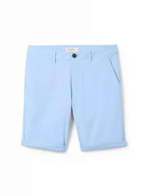 Pantalon Bermuda  Gabardine Stretch Bleu Clair