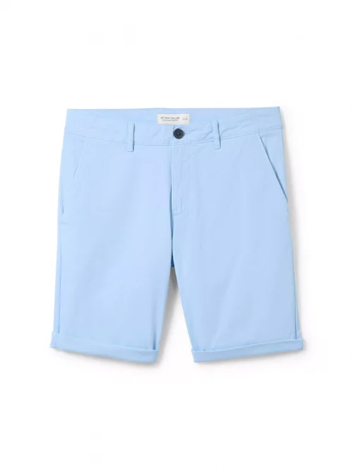 Pantalon Bermuda  Gabardine Stretch Bleu Clair