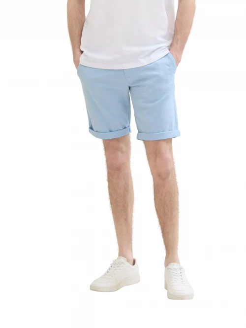 Pantalon Bermuda  Gabardine Stretch Bleu Clair – Image 2