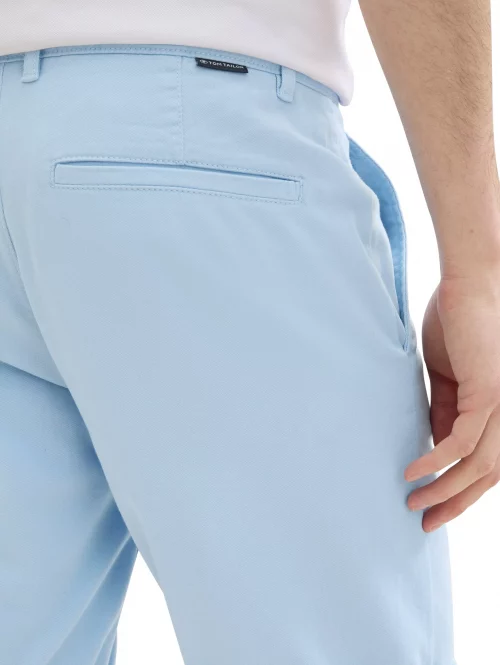 Pantalon Bermuda  Gabardine Stretch Bleu Clair – Image 3
