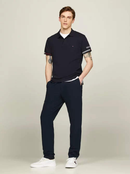 Polo Manches Courtes Bracelet Tricolore Bleu Fonce – Image 4