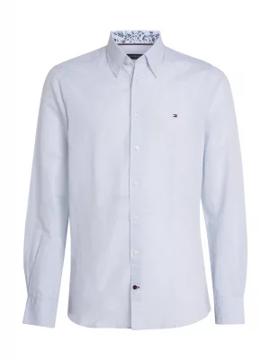 Chemise Manches Longues Sport Coton Lin Oppo Bleu Clair