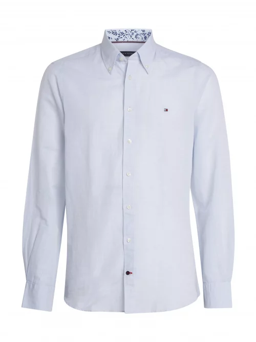 Chemise Manches Longues Sport Coton Lin Oppo Bleu Clair