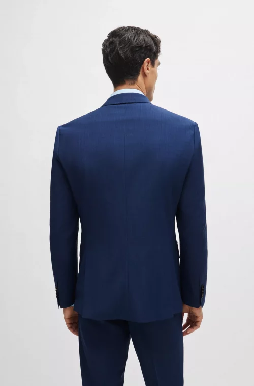 Costume 2 Pieces Fil A Fil Bleu Fonce – Image 6