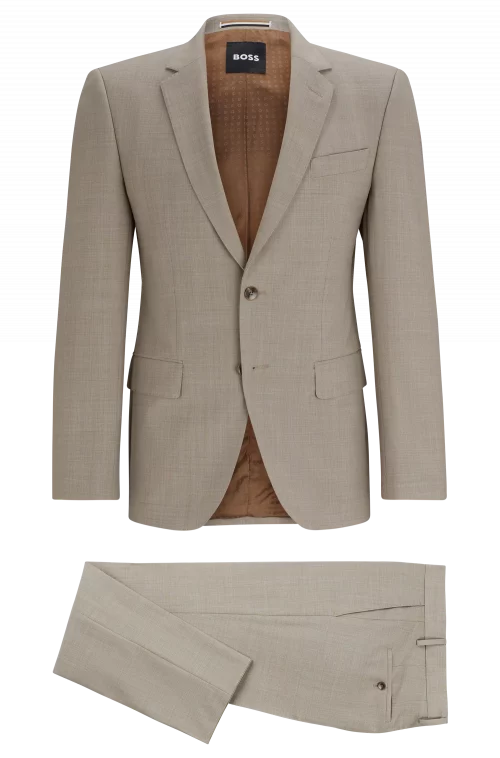 Costume 2 Pieces Fil A Fil Beige Clair