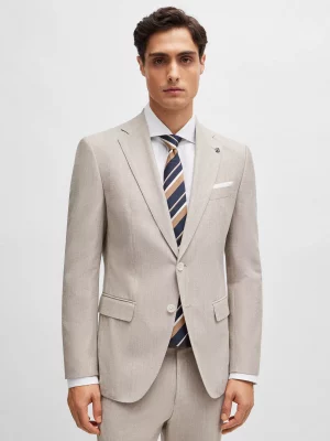 Veste Ville Coton Laine Beige Moyen
