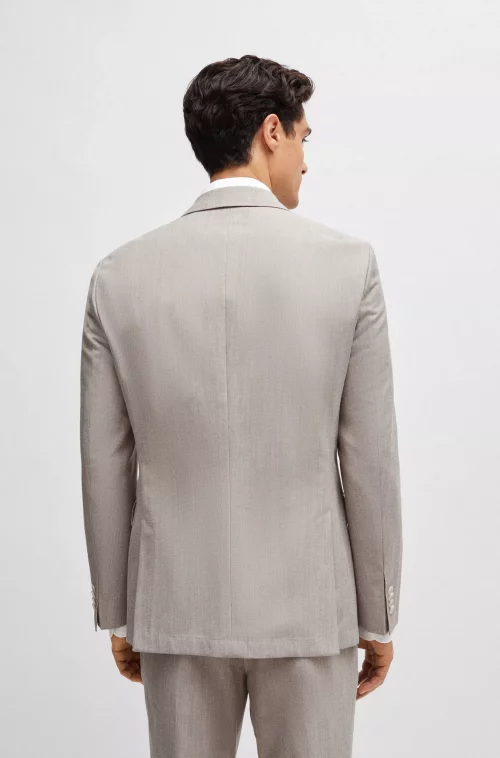 Veste Ville Coton Laine Beige Moyen – Image 2