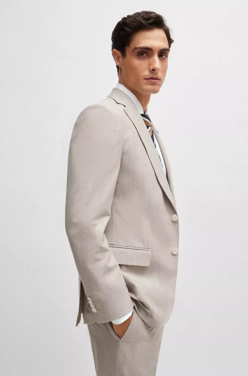 Veste Ville Coton Laine Beige Moyen – Image 4