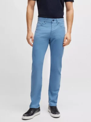 Jean Sport Satin Uni Bleu Moyen