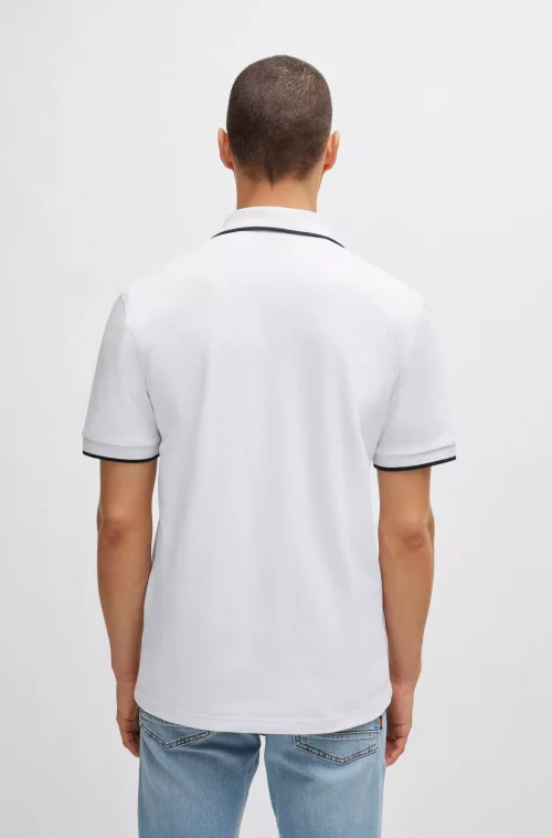 Polo Manches Courtes Rayure Col Blanc – Image 2