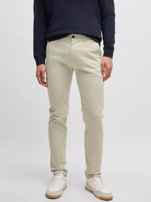 Pantalon Sport Chino Satin Uni Beige Clair