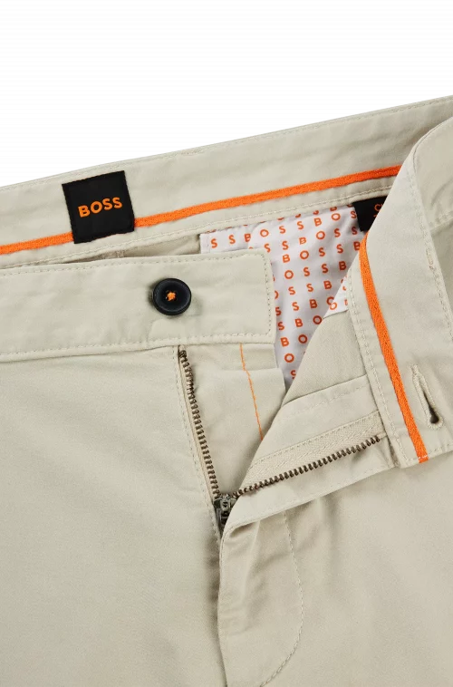 Pantalon Sport Chino Satin Uni Beige Clair – Image 3