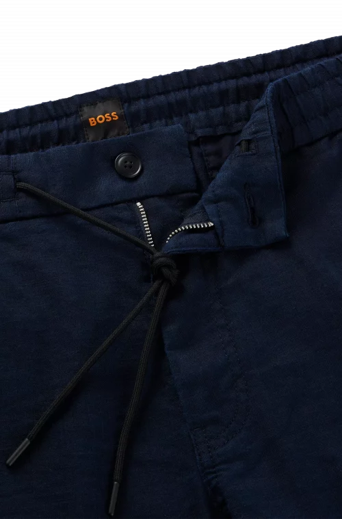 Pantalon Sport Lin Cordon Bleu Fonce – Image 3