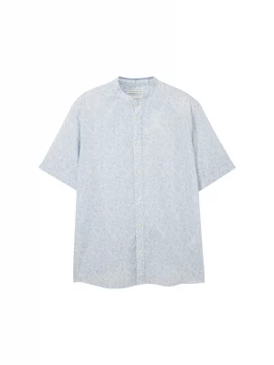 Chemise Manches Courtes Sport Mao Feuillage Bleu Clair