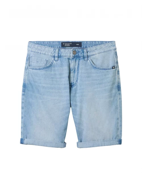 Pantalon Bermuda  Denim Leger Bleach Bleu Clair