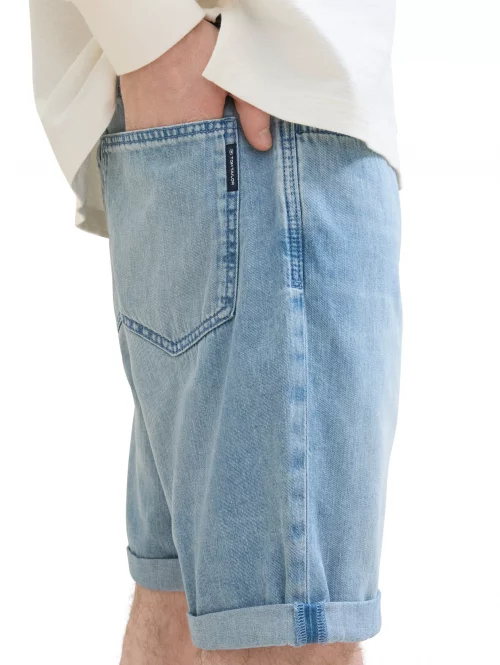 Pantalon Bermuda  Denim Leger Bleach Bleu Clair – Image 3